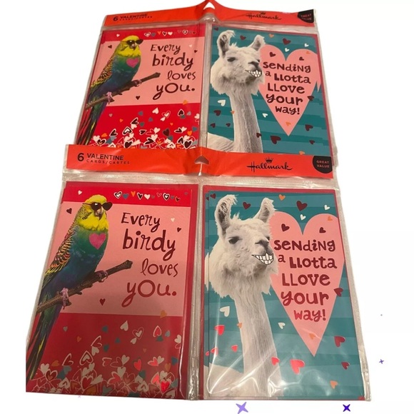 Hallmark Other - Lot of  Six Packages of Hallmark Valentine Cards - 2 Designs - 12 Cards - LOT #6